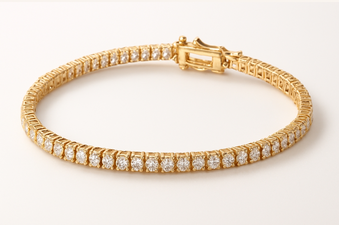 צמיד טניס יהלומים 2.00 קראט זהב 14 קראט