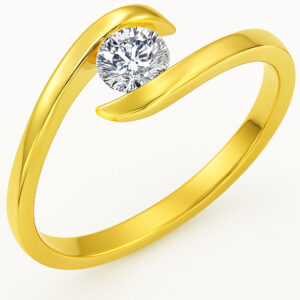 טבעת פתוחה 0.50 קראט 14K