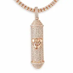 תליון מזוזה משובץ יהלומים